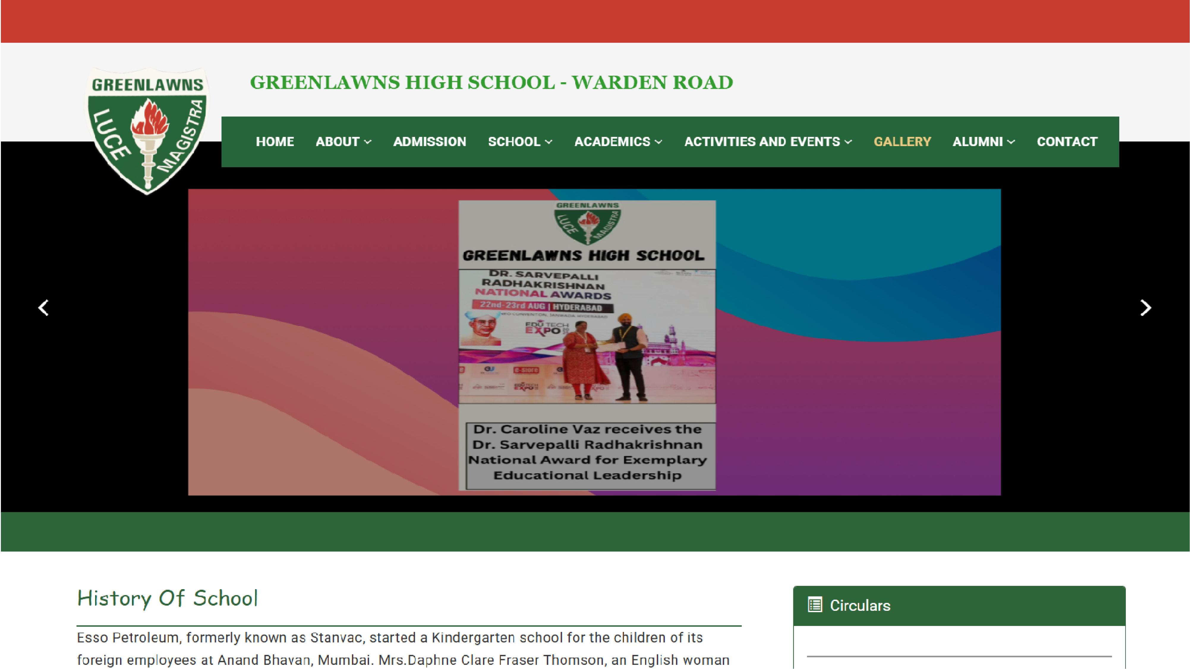 Greenlawns High School Website